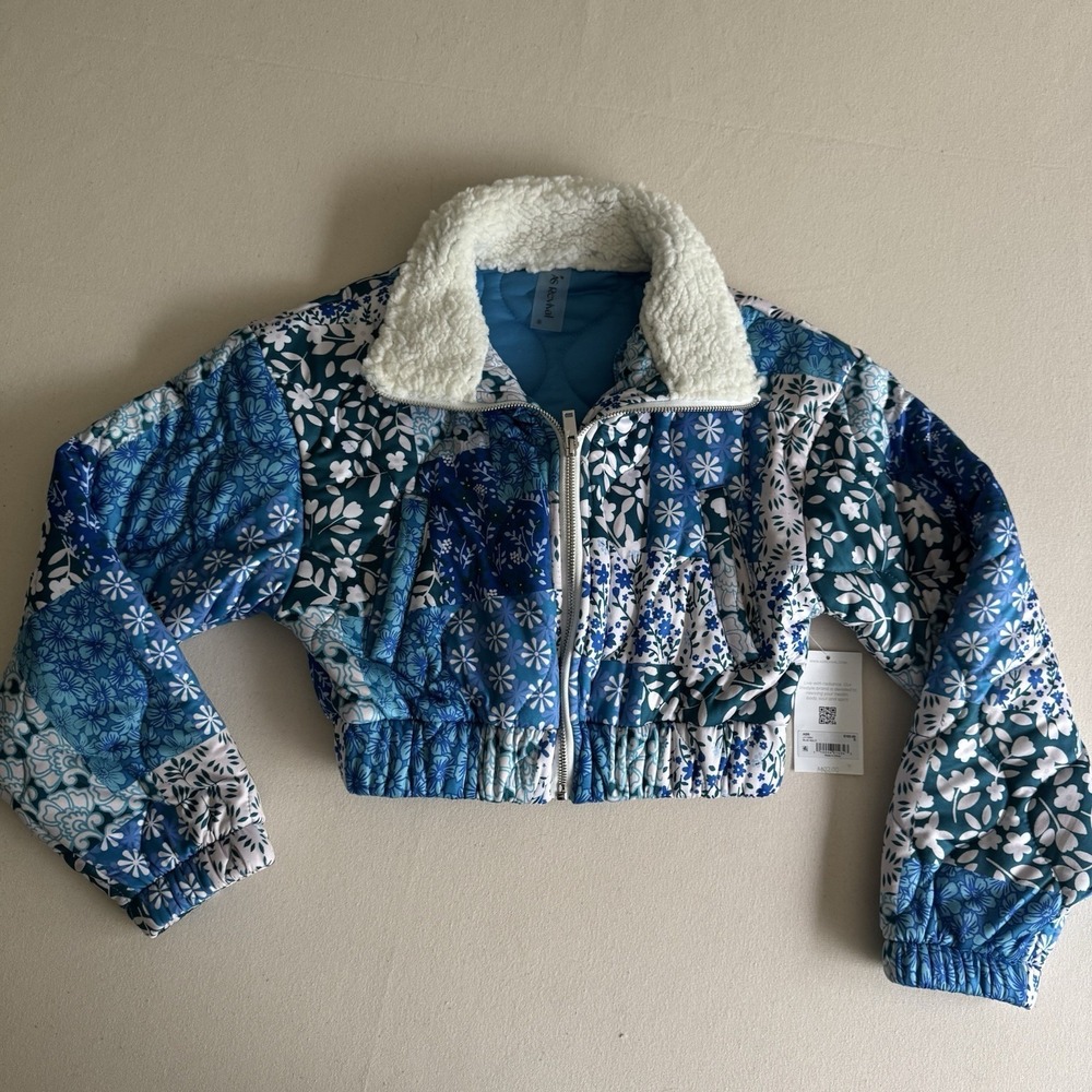 NWT AS Revival Boho Patchwork Floral Cropped Quilted Jacket Size Small Festival